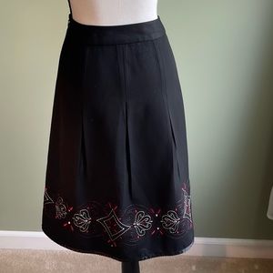 Gently Used Loft Embroidered Skirt Sz 12